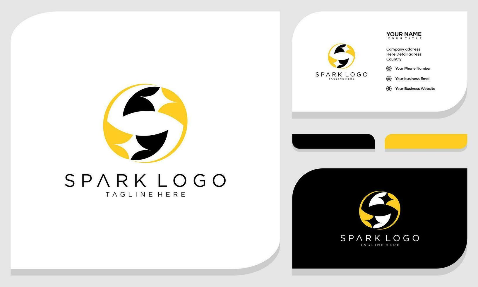 faísca logotipo gráfico vetor ícone. logotipo Projeto e o negócio cartão