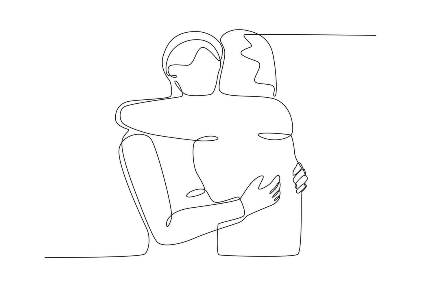 uma casal abraçando cada de outros vetor
