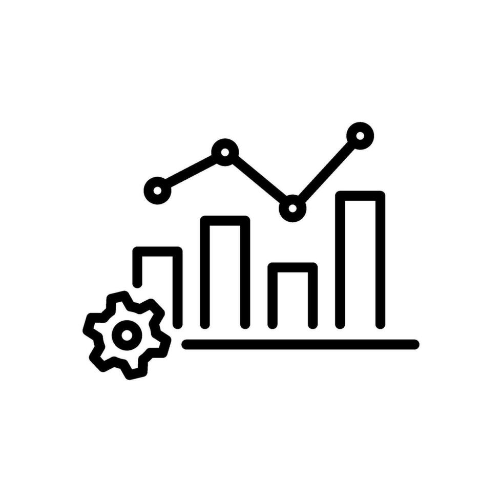 operações gestão vetor ícone dentro linha estilo