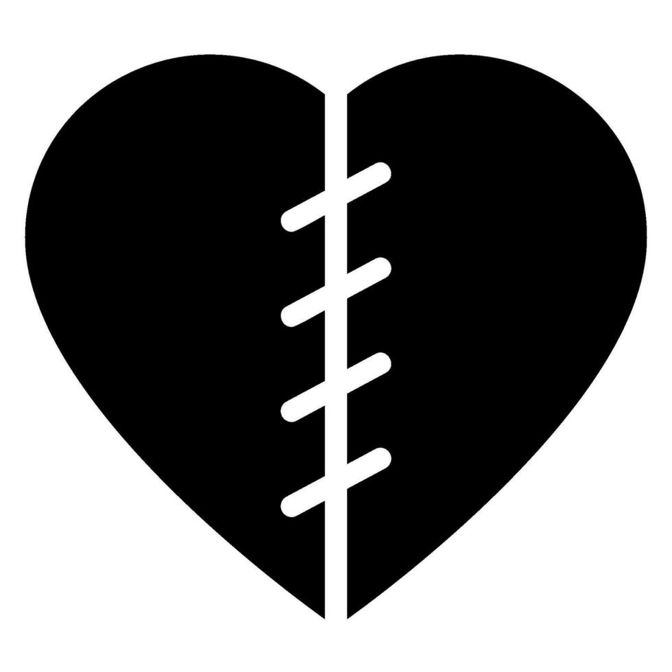 ícone de glifo de coração vetor