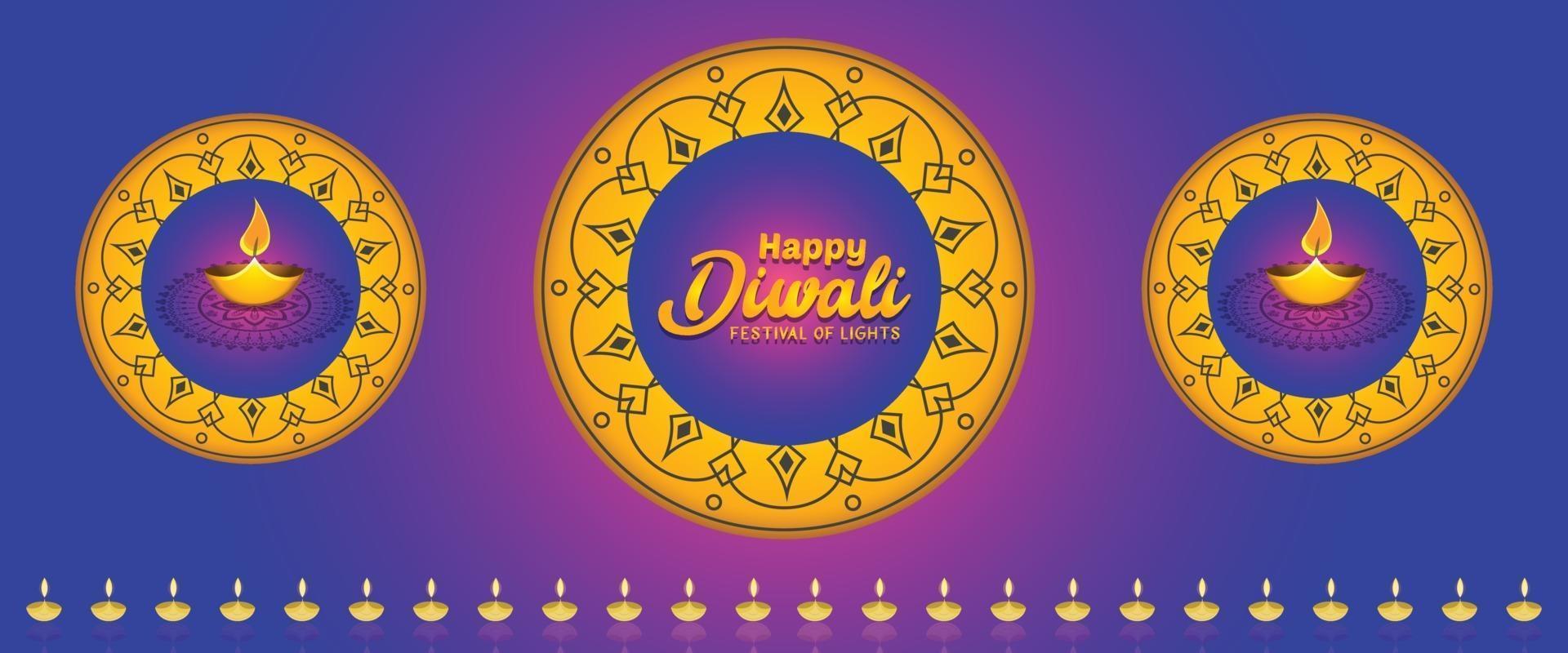 vetor de banner feliz diwali para download grátis