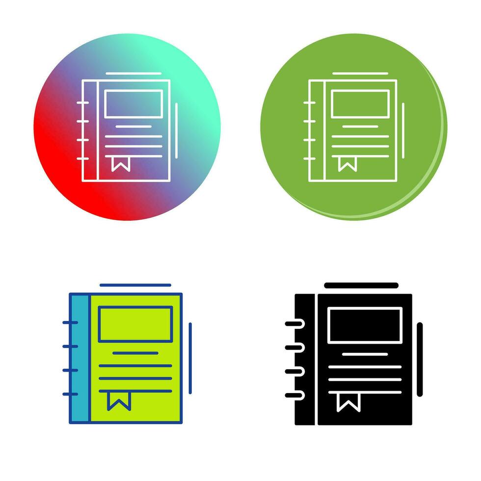 ícone de vetor de caderno de primavera