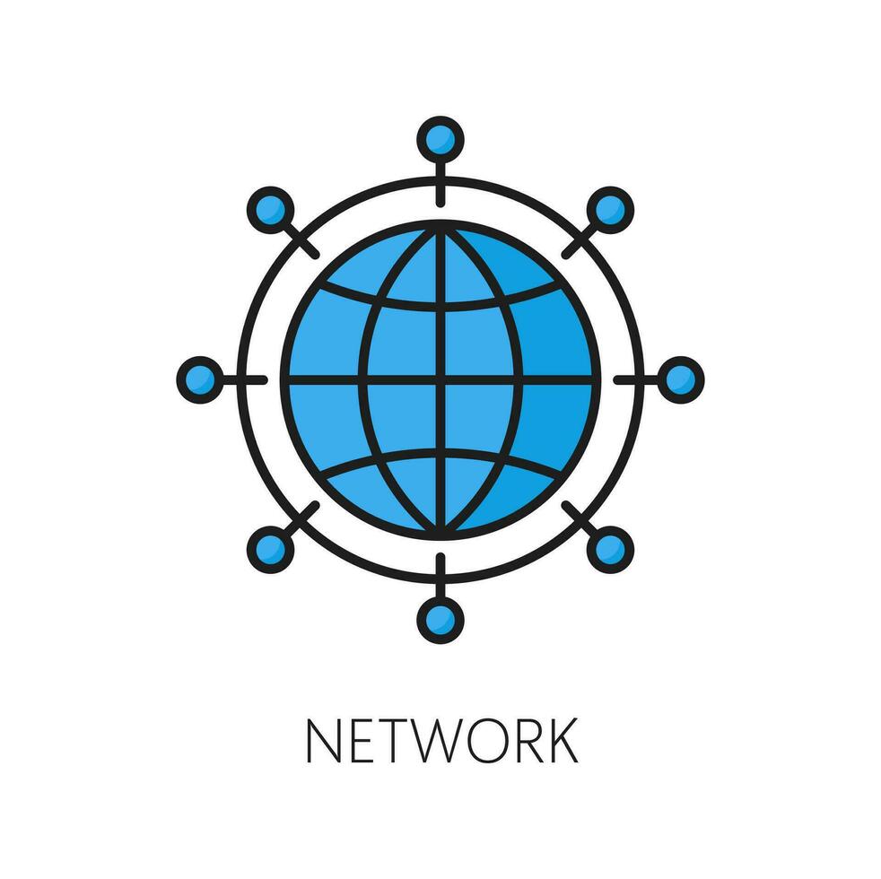 rede. CDN. conteúdo Entrega rede ícone vetor