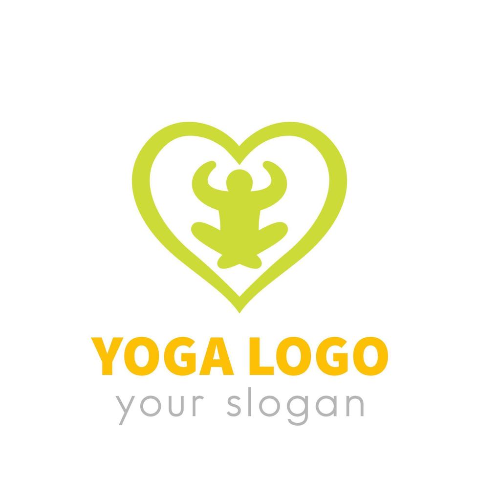 meditação, elemento de logotipo de ioga em branco vetor