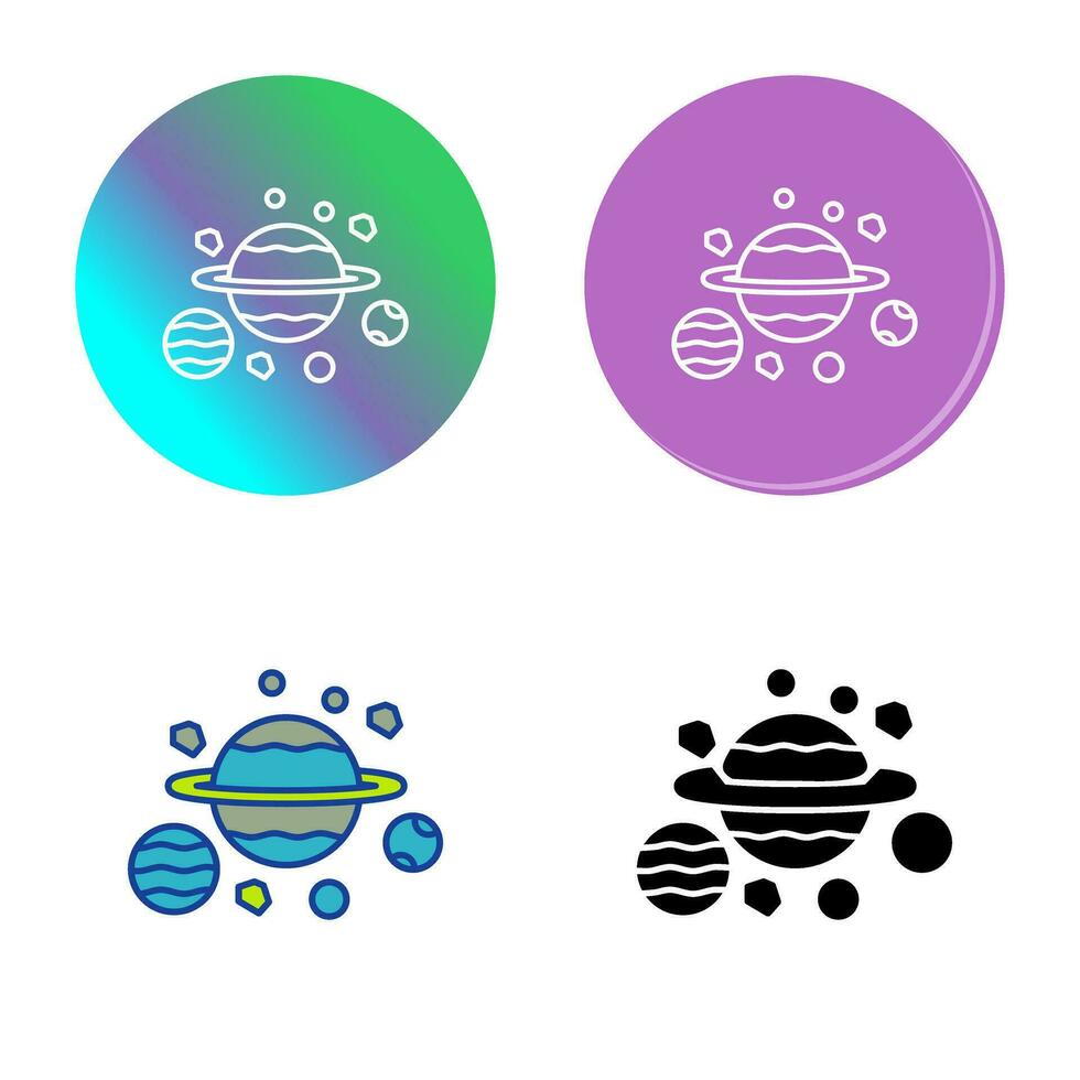 ícone de vetor de planetas