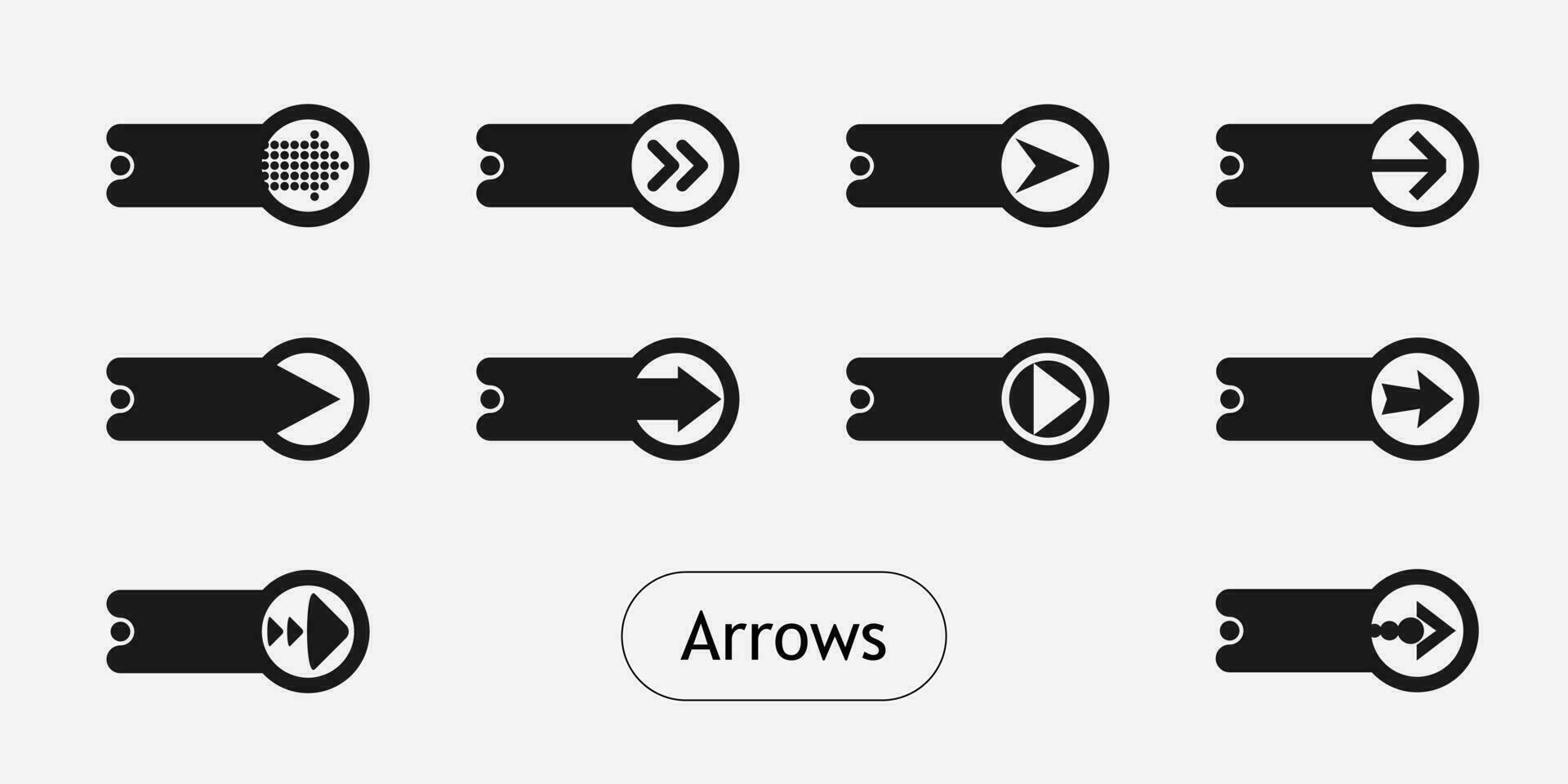 conjunto do plano ícones, sinais, seta símbolos para interface projeto, rede projeto, formulários, apresentações e Muito de Mais vetor