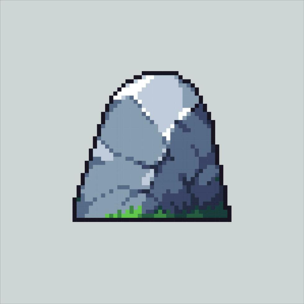 pixel arte ilustração pedra. pixelizada pedra. pedra pixelizada para a pixel arte jogos e ícone para local na rede Internet e vídeo jogo. velho escola retrô. vetor