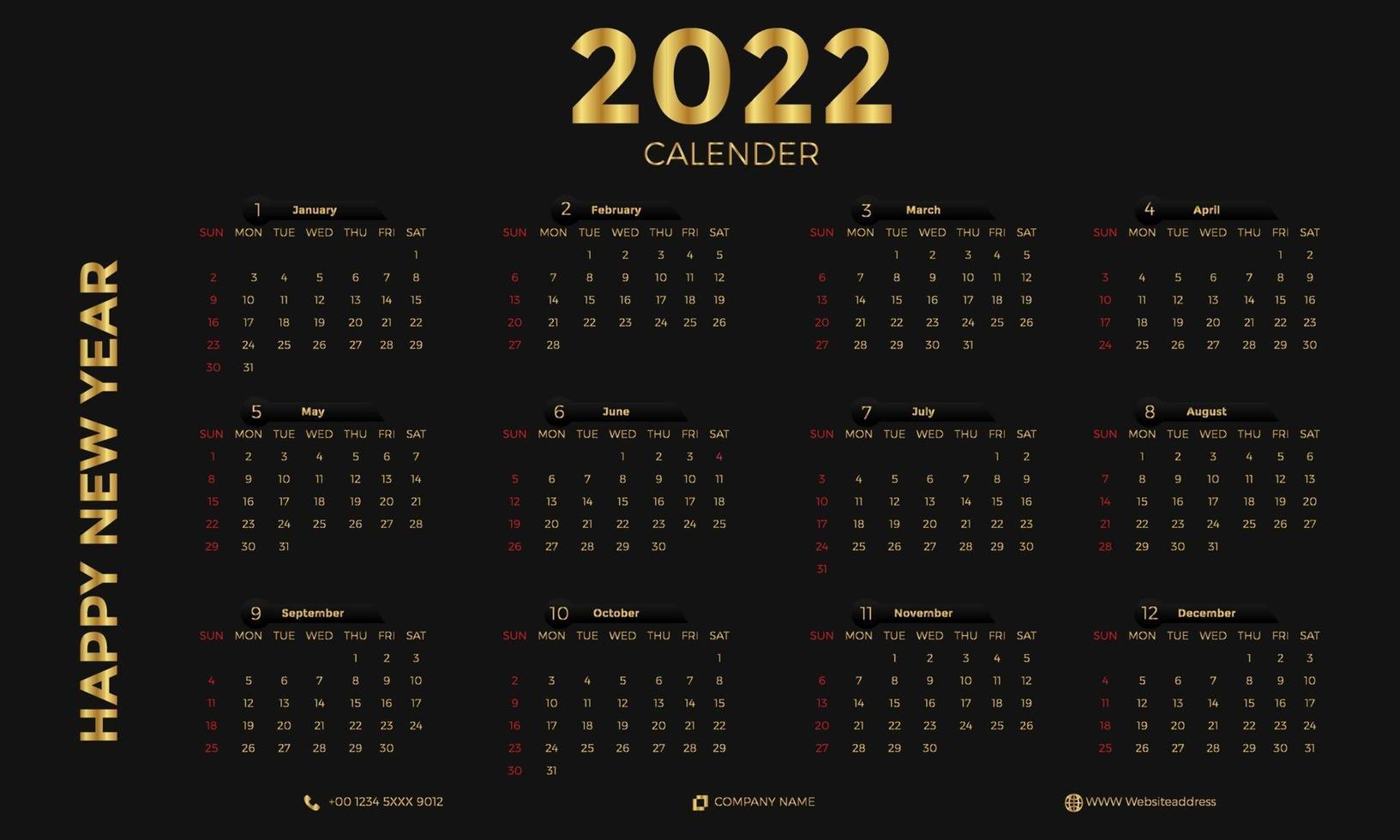 calendário de parede 2022 vetor