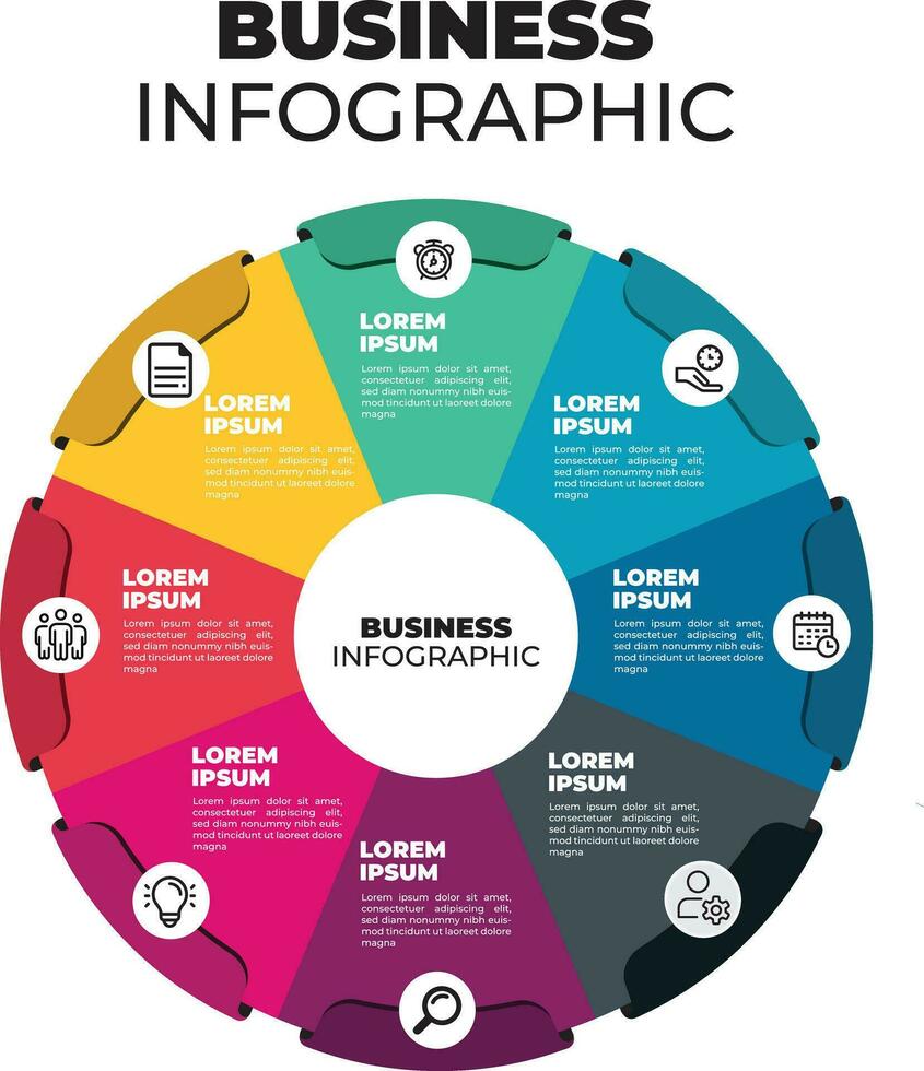 Projeto modelo. o negócio infográfico. infográficos opções bandeira vetor