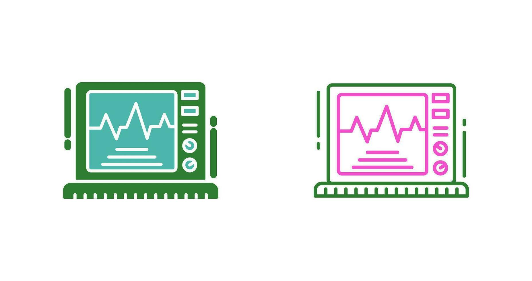 ícone de vetor de monitor de ekg