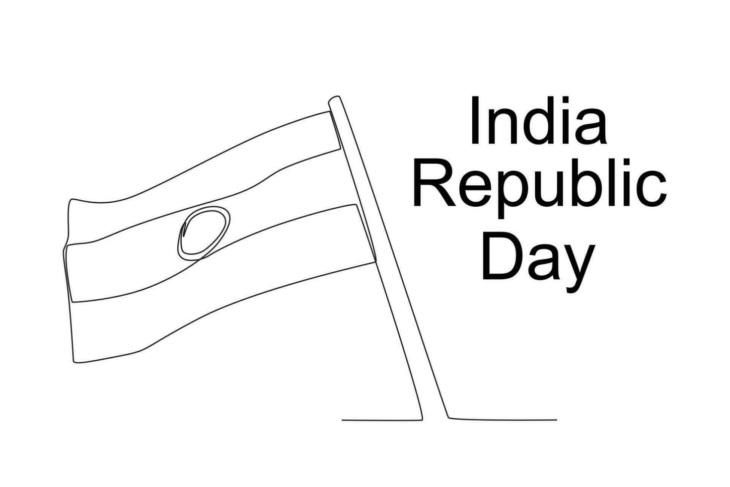 frente Visão do a indiano bandeira em topo do uma pólo vetor
