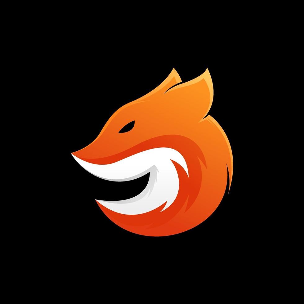 logotipo de mascote de vetor de raposa fofa incrível