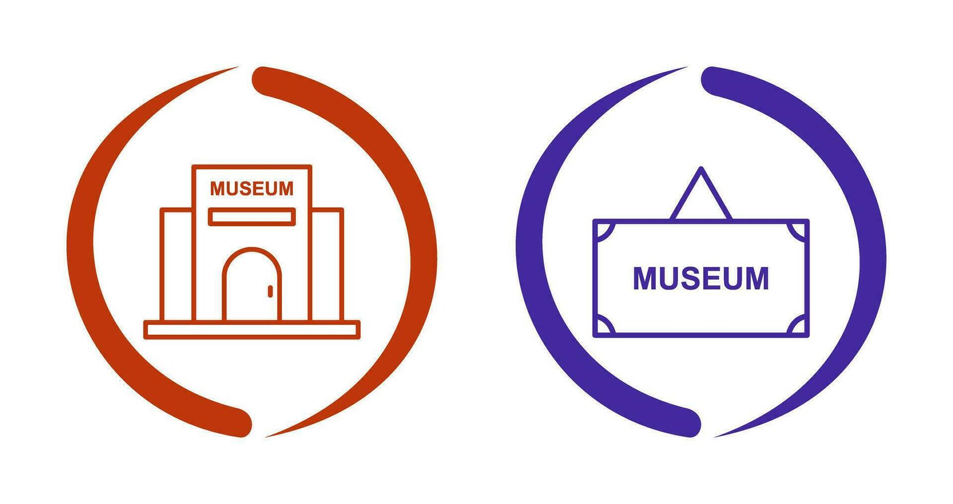 museu construção e museu ícone vetor
