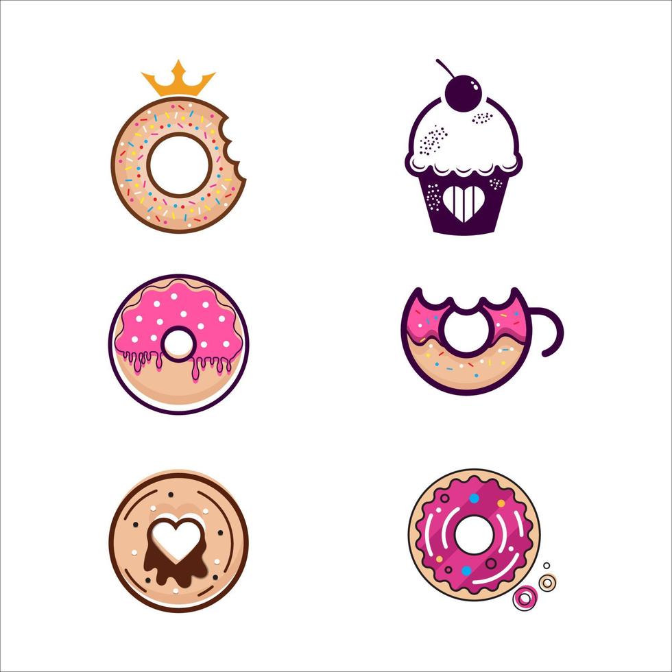 ilustração de desenho de ícone de vetor donut