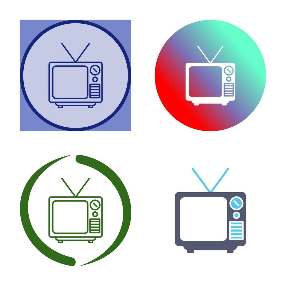 ícone de vetor de transmissão de televisão