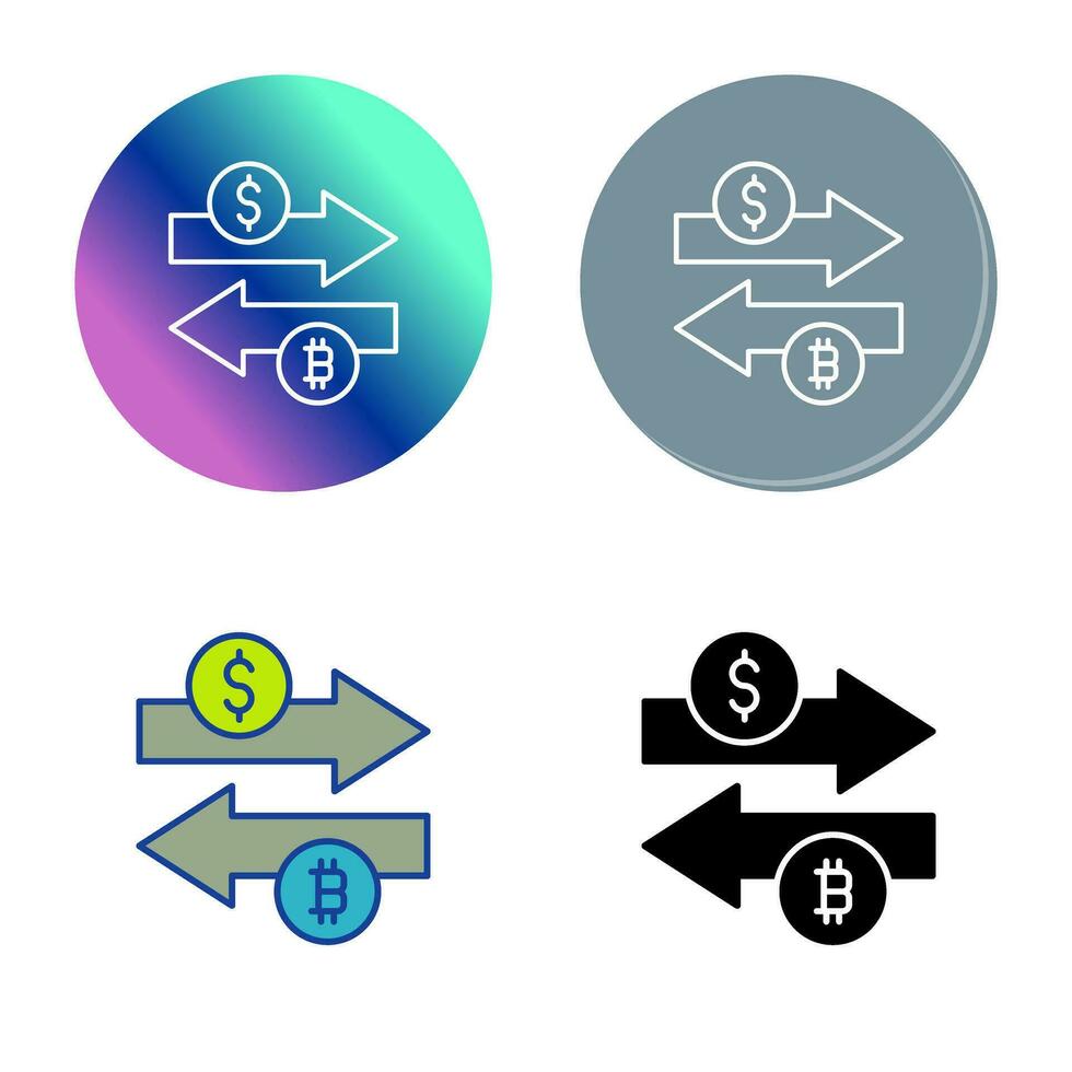 ícone de vetor de troca de dinheiro