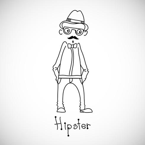 Design de personagens hipster. vetor