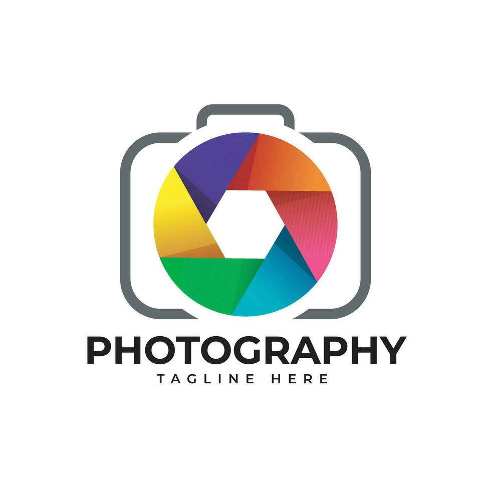 design de logotipo de fotografia vetor