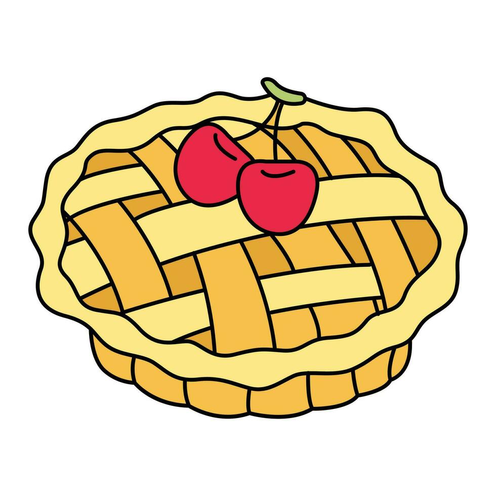 cereja torta clipart vetor