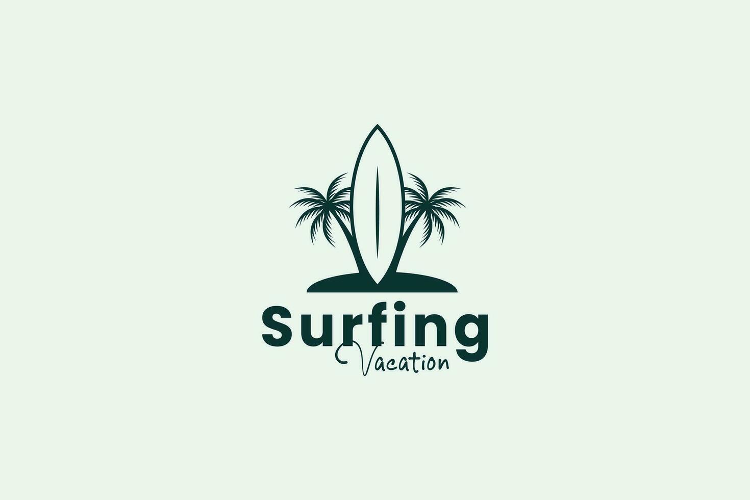 prancha de surfe logotipo vetor ícone ilustração