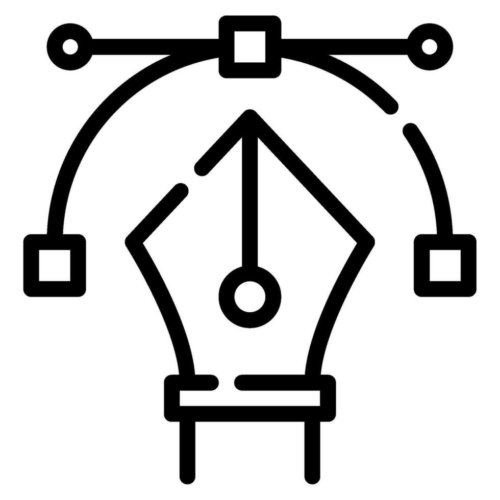 caneta ferramenta ícone ilustração para rede, aplicativo, infográfico, etc vetor