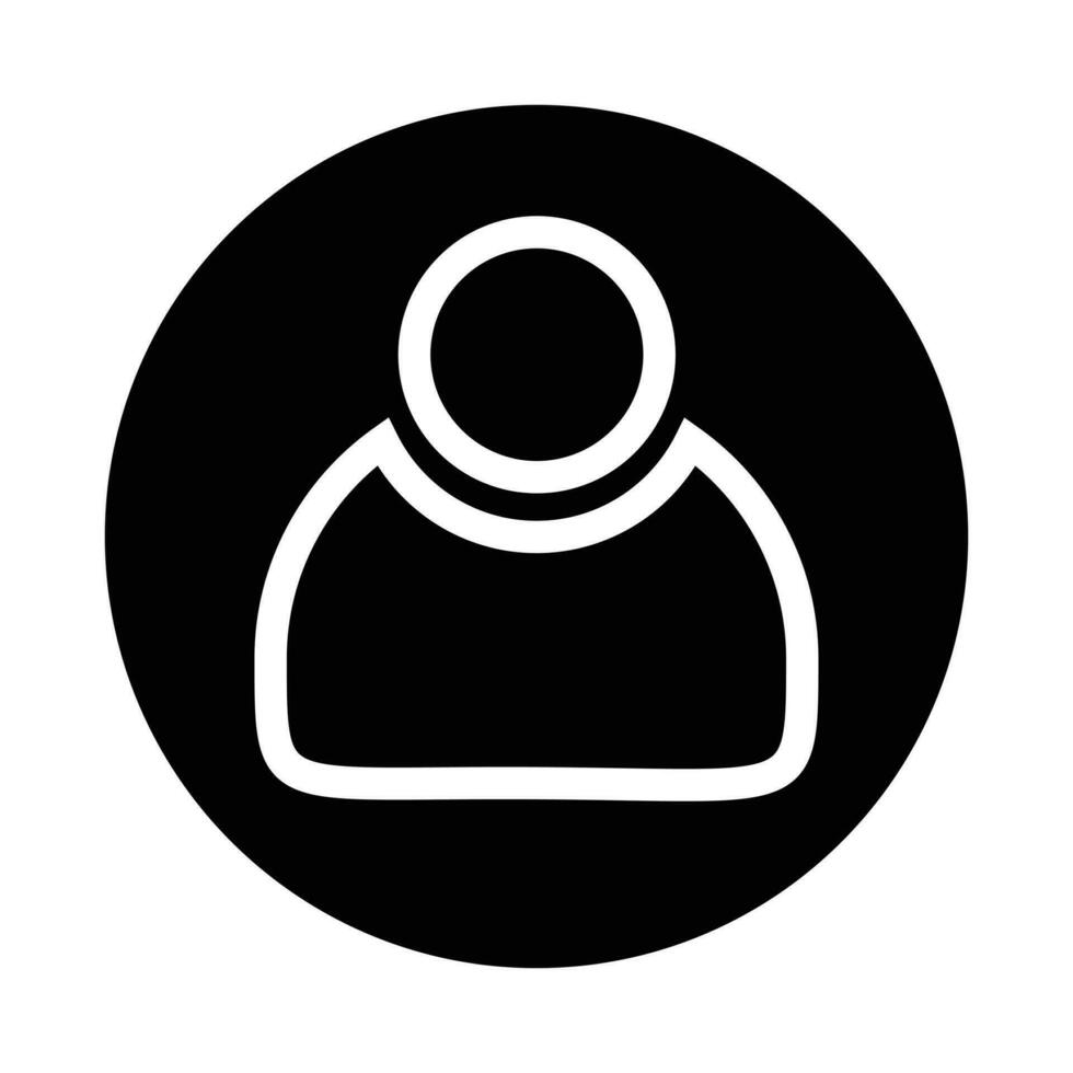 do utilizador ícone dentro na moda plano estilo isolado em Preto fundo. do utilizador silhueta símbolo para seu rede local projeto, logotipo, aplicativo, interface do usuário, ios, andróide, 17, janelas. vetor ilustração, eps10.