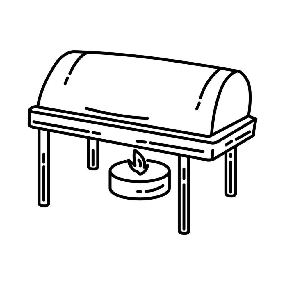 equipamento de cozimento de alimentos definir vetor de ícone. doodle desenhado à mão