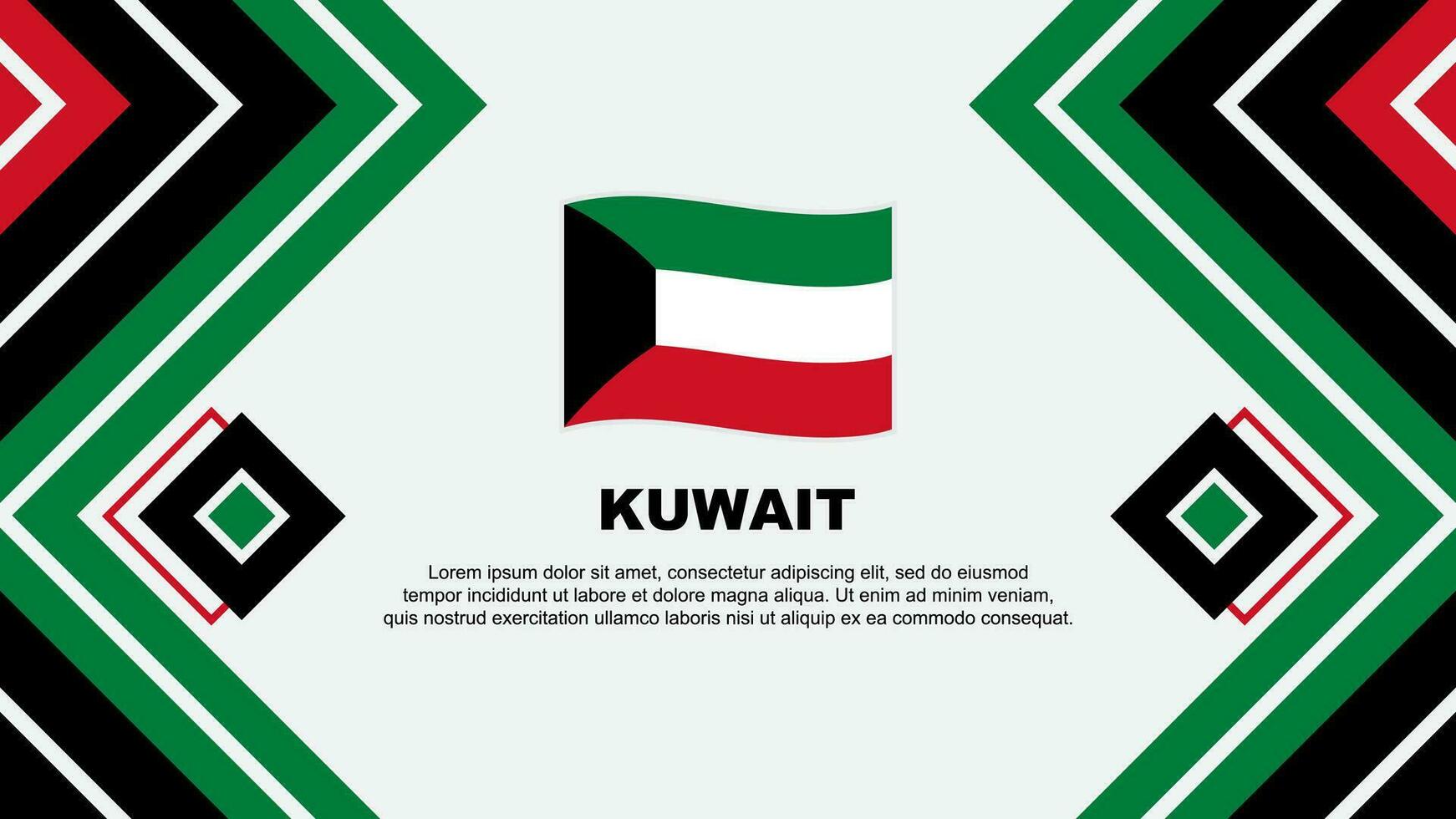 Kuwait bandeira abstrato fundo Projeto modelo. Kuwait independência dia bandeira papel de parede vetor ilustração. Kuwait Projeto