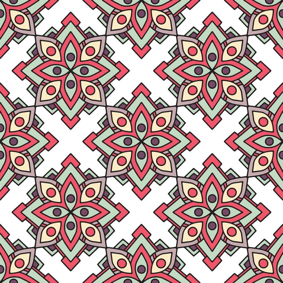 padrão de flor tribal africano, estilo de contorno vetor