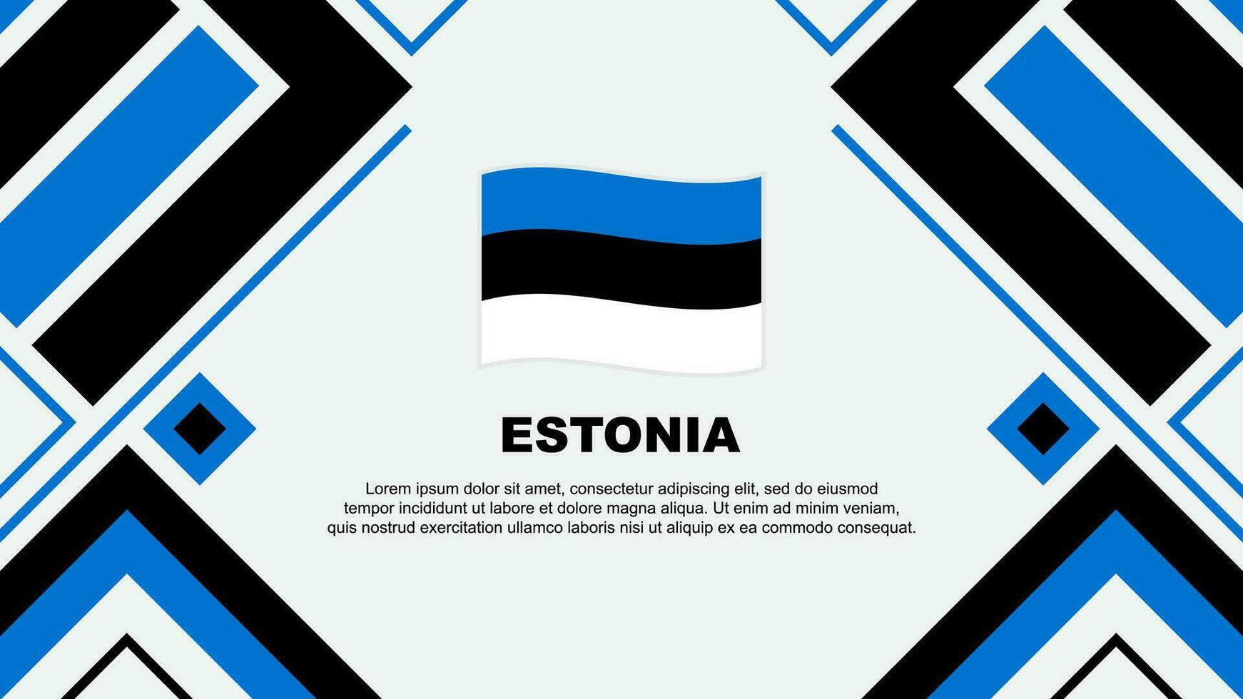 Estônia bandeira abstrato fundo Projeto modelo. Estônia independência dia bandeira papel de parede vetor ilustração. Estônia bandeira