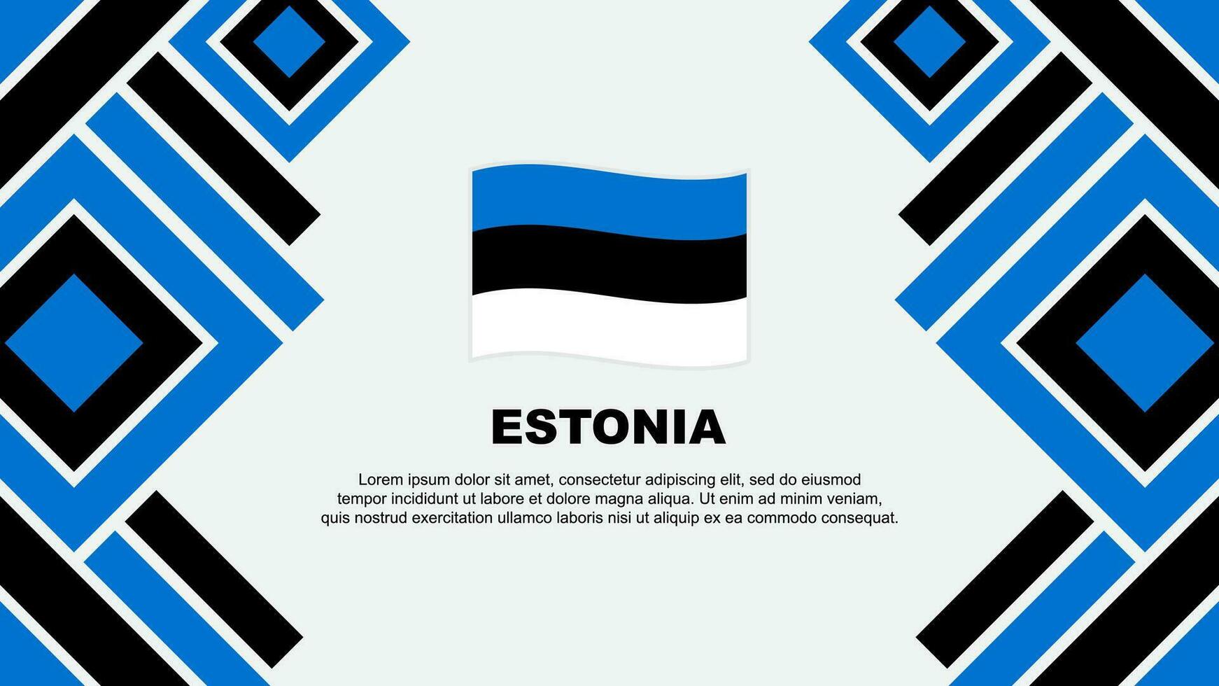 Estônia bandeira abstrato fundo Projeto modelo. Estônia independência dia bandeira papel de parede vetor ilustração. Estônia