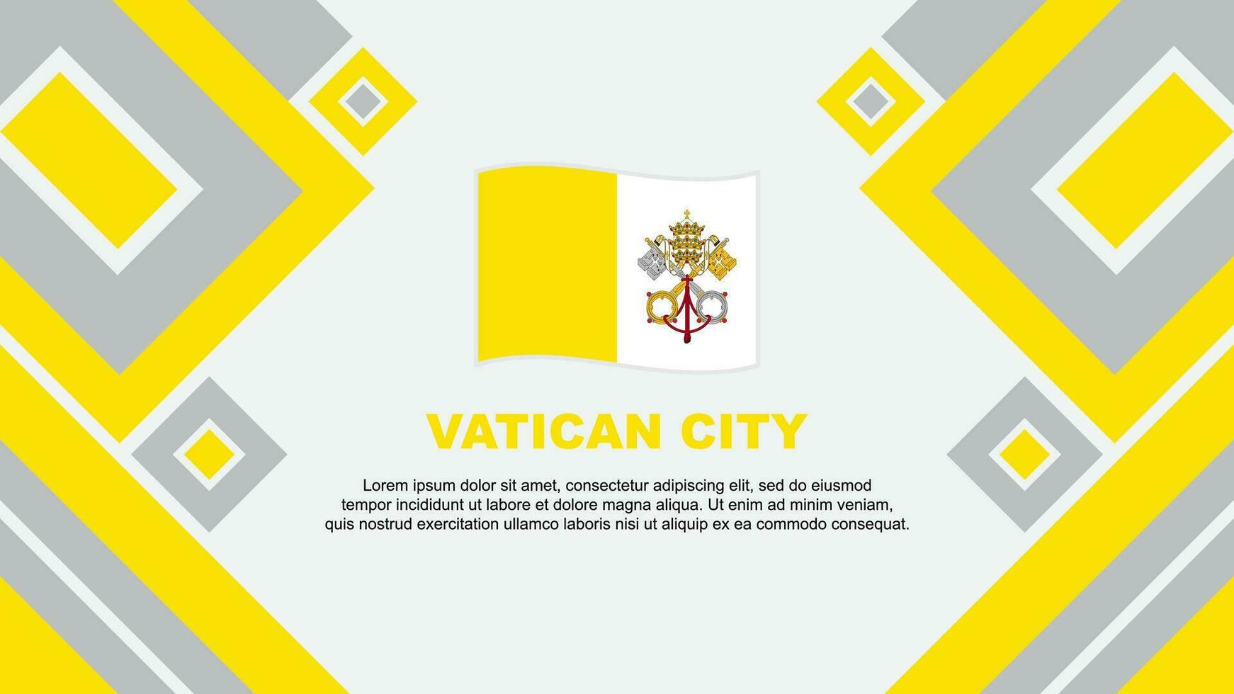 Vaticano cidade bandeira abstrato fundo Projeto modelo. Vaticano cidade independência dia bandeira papel de parede vetor ilustração. Vaticano cidade desenho animado