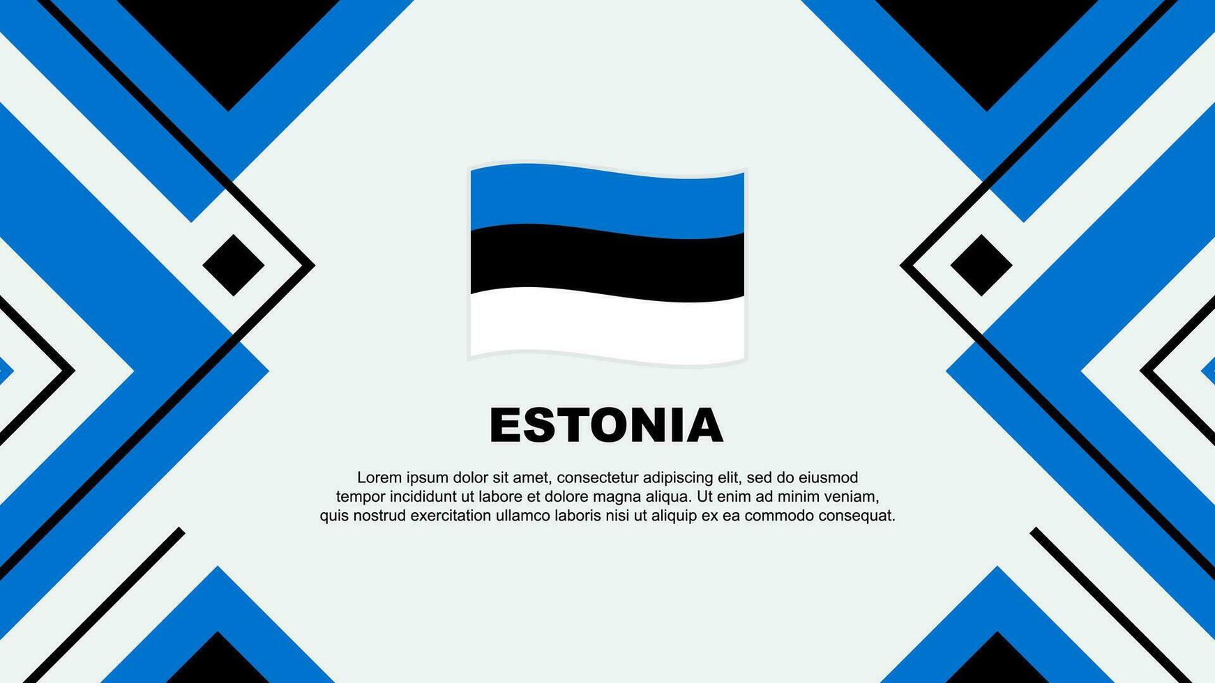 Estônia bandeira abstrato fundo Projeto modelo. Estônia independência dia bandeira papel de parede vetor ilustração. Estônia ilustração