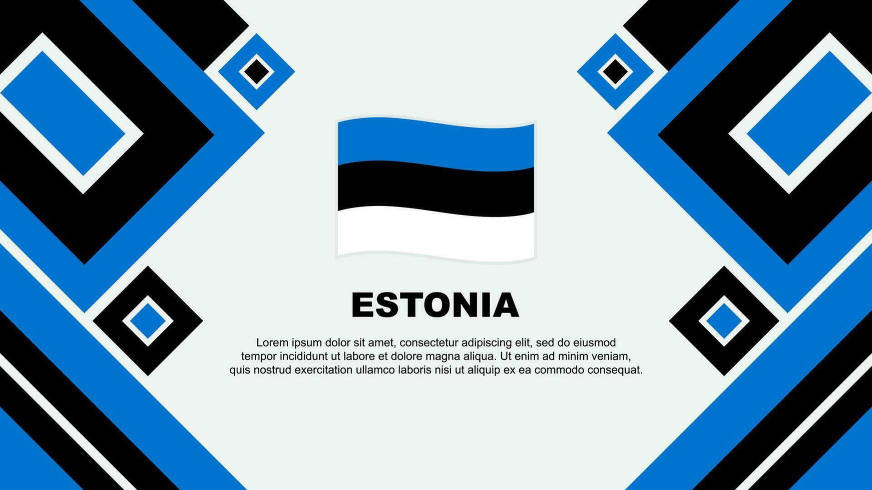 Estônia bandeira abstrato fundo Projeto modelo. Estônia independência dia bandeira papel de parede vetor ilustração. Estônia desenho animado