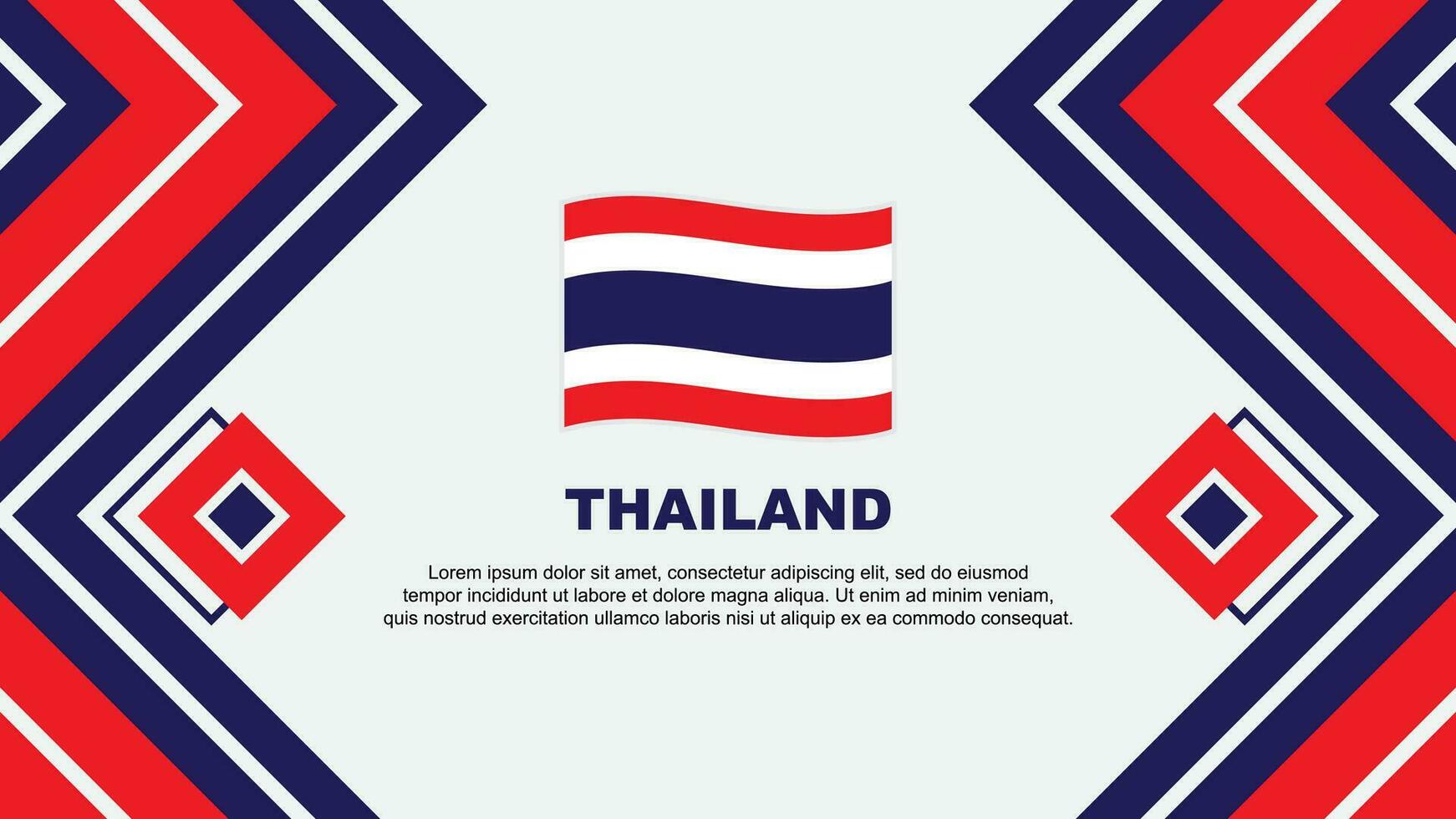 Tailândia bandeira abstrato fundo Projeto modelo. Tailândia independência dia bandeira papel de parede vetor ilustração. Tailândia Projeto
