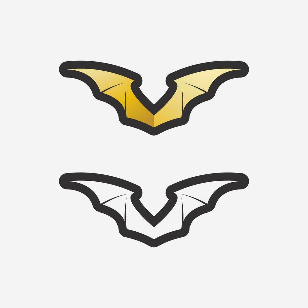 asas logotipo vetor ícone símbolo ilustração modelo de design