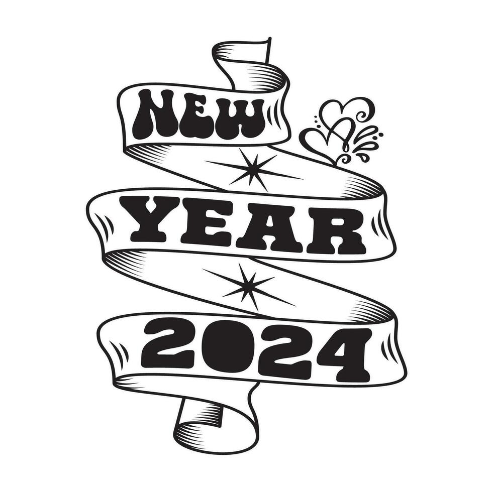 feliz Novo ano branco camiseta Projeto vetor