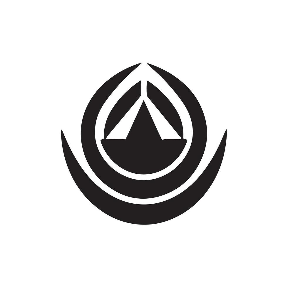 logotipo do abstrato ícone vetor silhueta isolado Projeto abstrato conceito dentro círculo Preto isolado