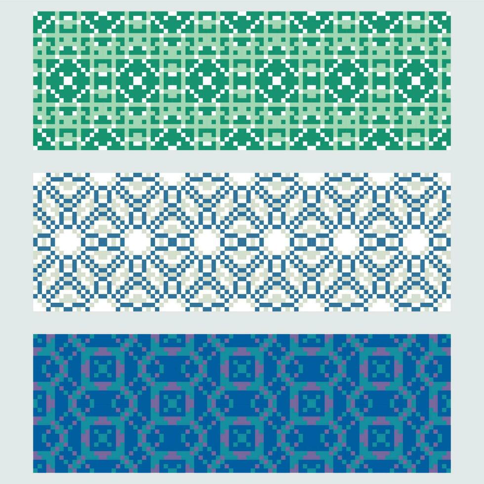 quatro diferente padrões com geométrico formas vetor