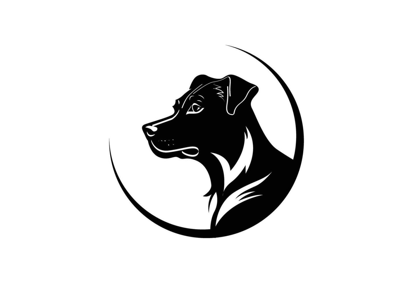 animal Cuidado cachorro logotipo Preto e branco vetor