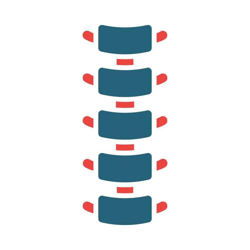 coluna vertebral vetor glifo dois cor ícone para pessoal e comercial usar.