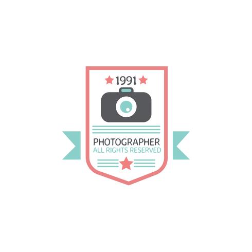 Emblemas de fotografia e rótulos em estilo Vintage vetor