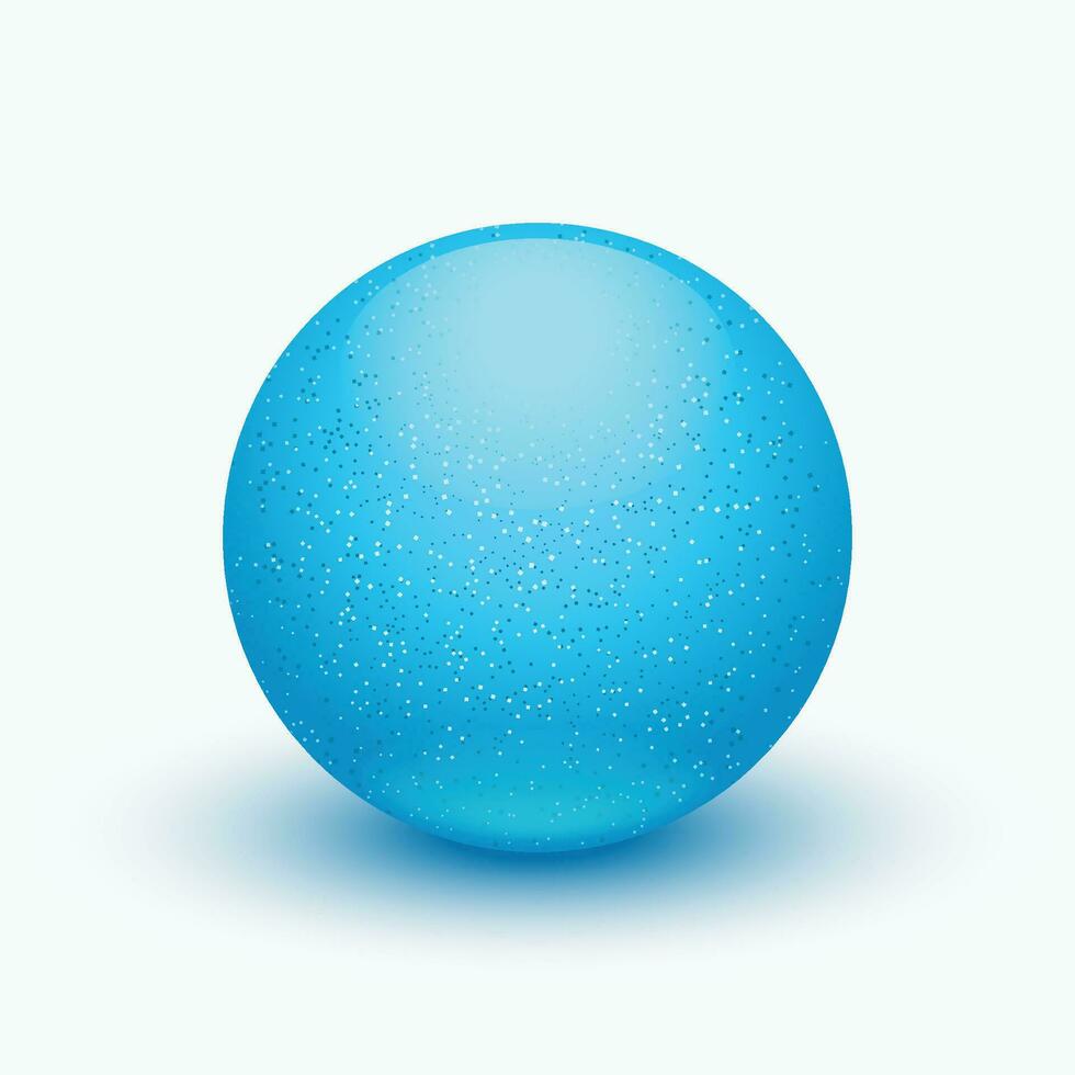 azul bola em branco vetor