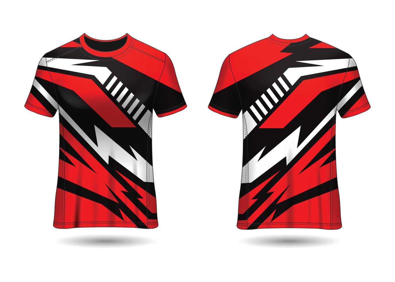 design de esporte de t-shirt. camisa de corrida. vista frontal e traseira uniforme. vetor