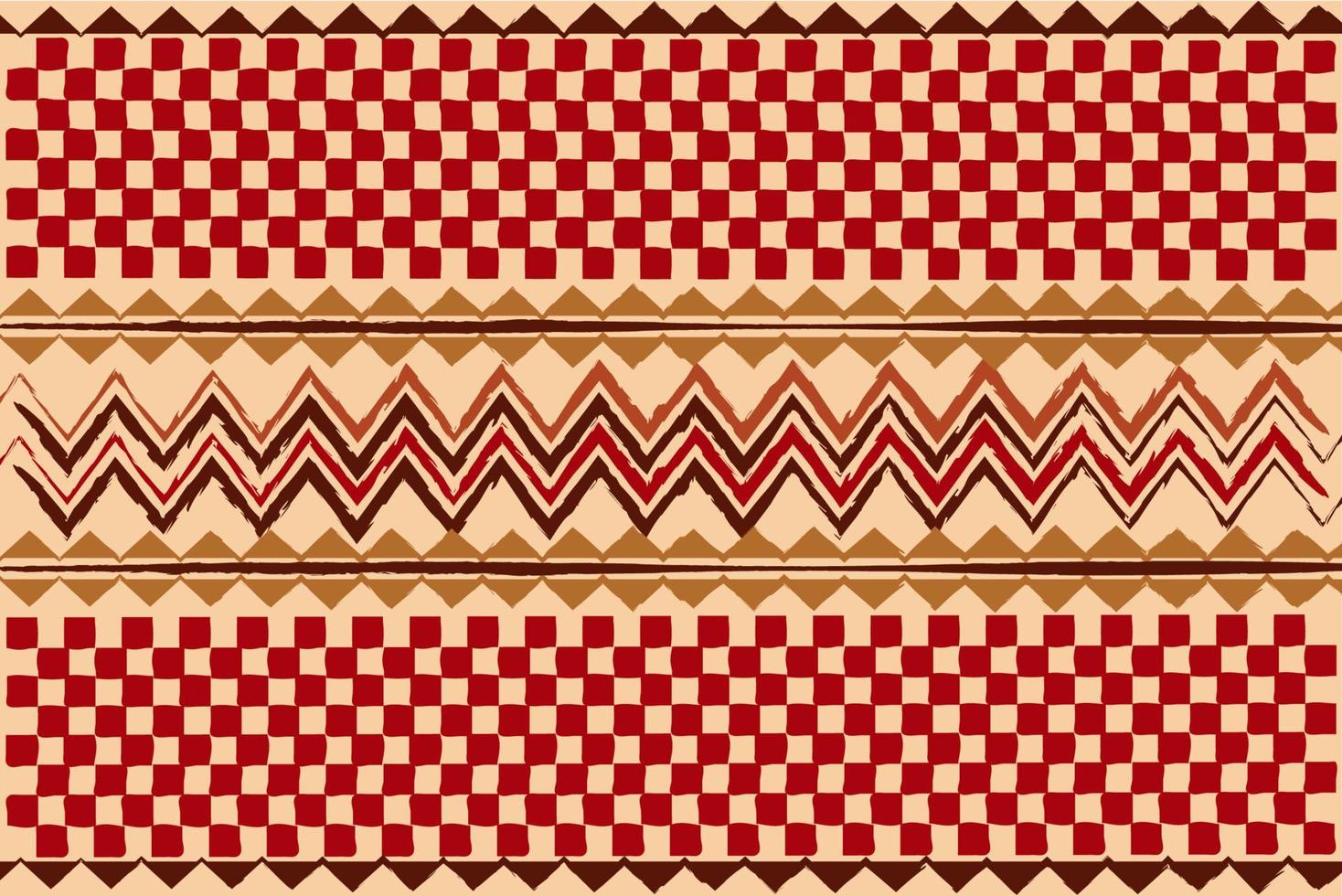 tapeçarias de parede tradicionais africanas, padrão étnico, impressão de tecido têxtil, motivos geométricos tribais feitos à mão. Zimbabwe artesanato ilustração vetorial textura afro, pareo wrap dress, tapete batik fundo vetor