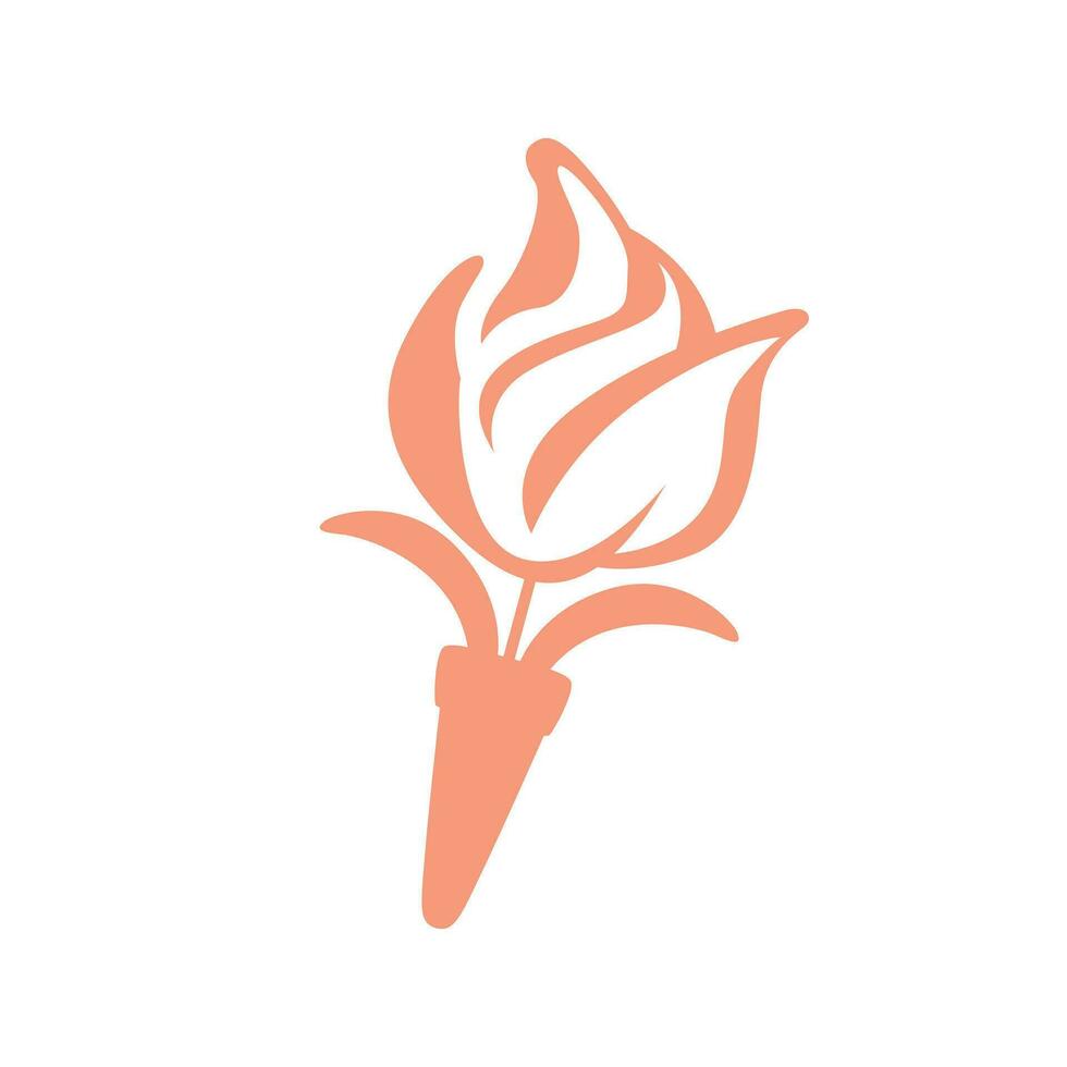 saborear a flor do sabor com nosso vetor tulipa gelo creme logotipo ícone. uma delicioso fusão do Doçura e elegância para uma de bom gosto marca identidade.