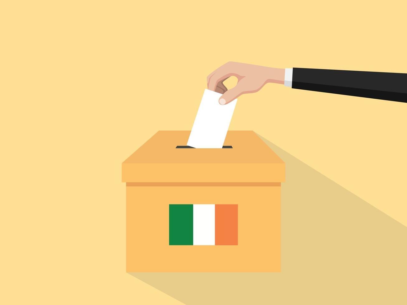 ilustração do conceito de voto eleitoral na irlanda vetor