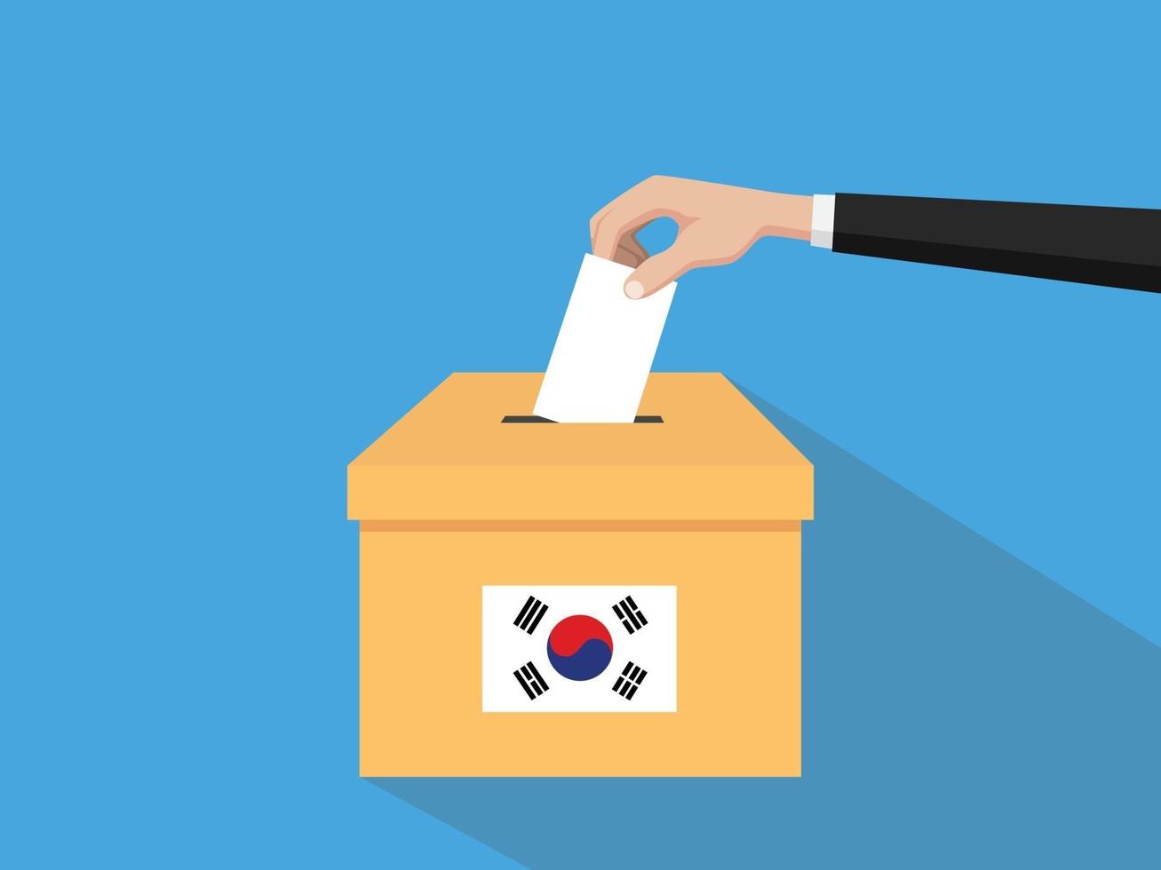 ilustração do conceito de voto eleitoral na coreia vetor