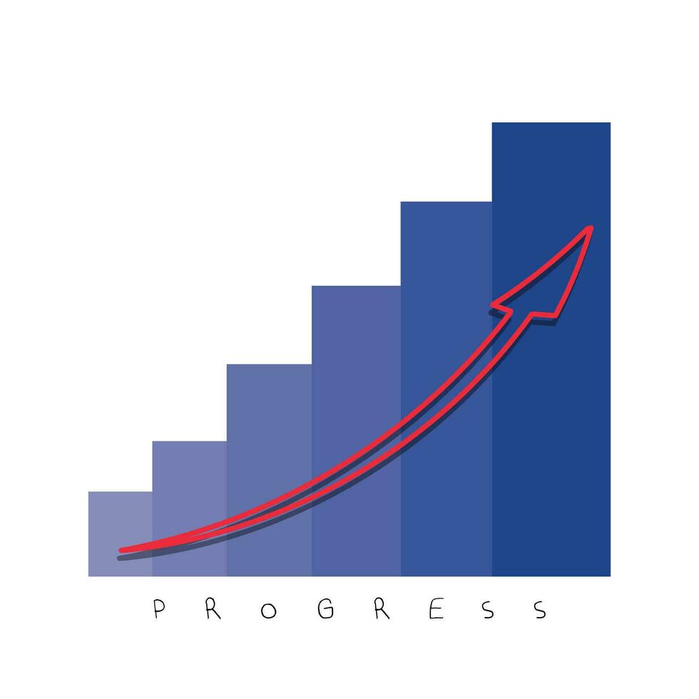 linha arte do sucesso crescimento . corporativo liderança. vetor