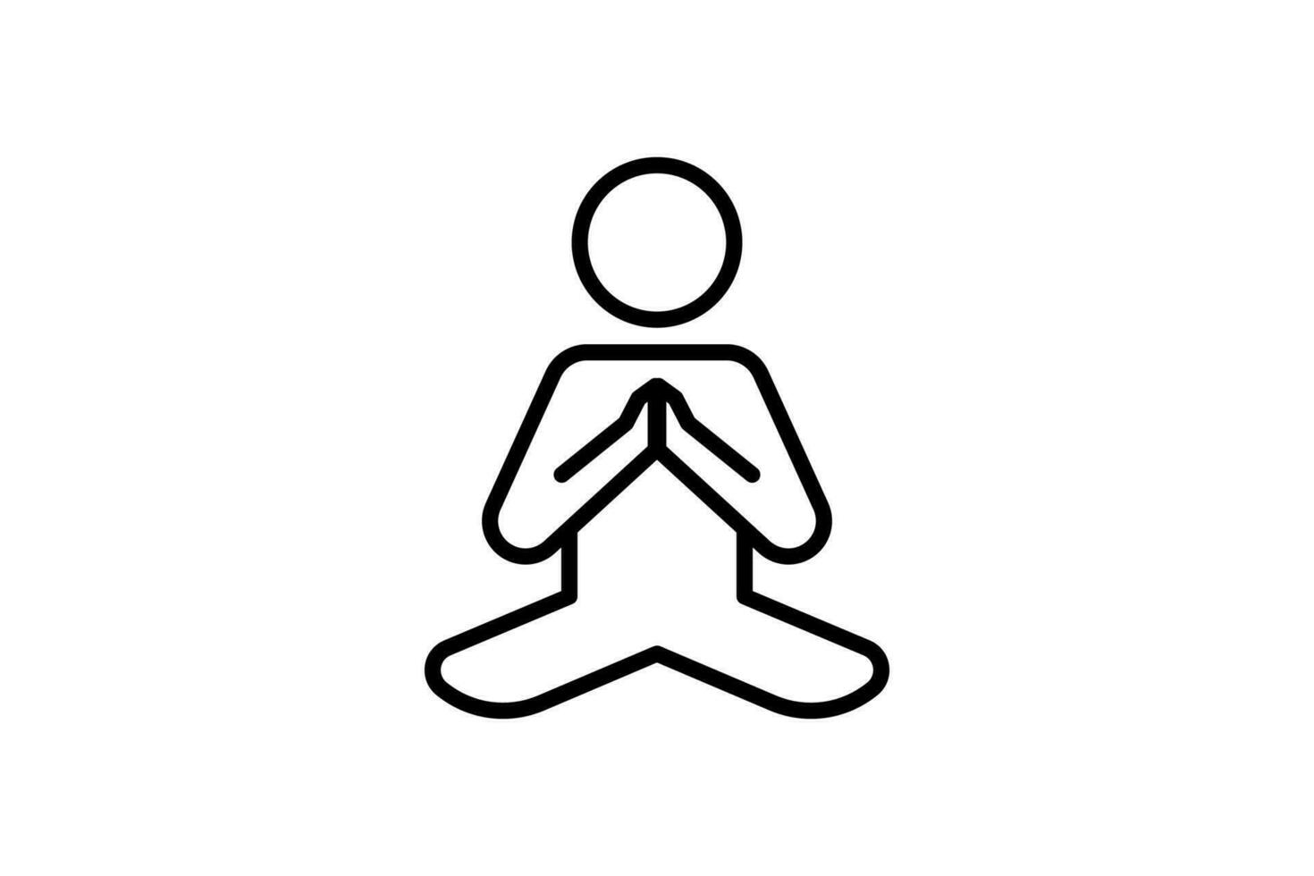 meditação ícone. ícone relacionado para meditação, universal símbolo para meditação. linha ícone estilo. simples vetor Projeto editável